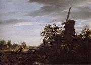 Jacob van Ruisdael, A Windmill near Fields